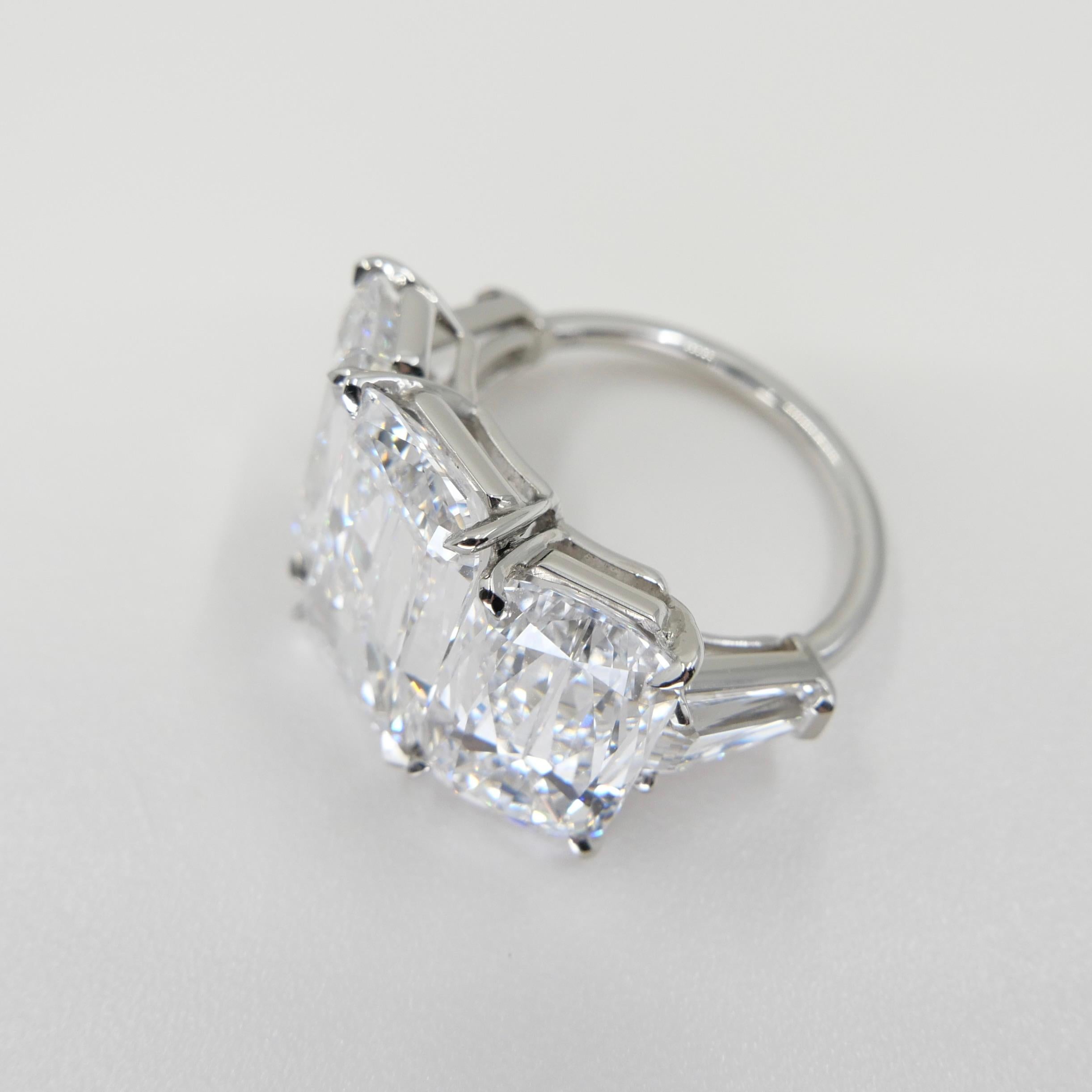 Important GIA Certified D IF Ashoka Diamond Cocktail Ring, Exquisitely Matched 6