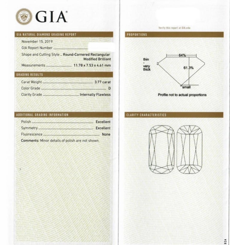 Important GIA Certified D IF Ashoka Diamond Cocktail Ring, Exquisitely Matched For Sale 13
