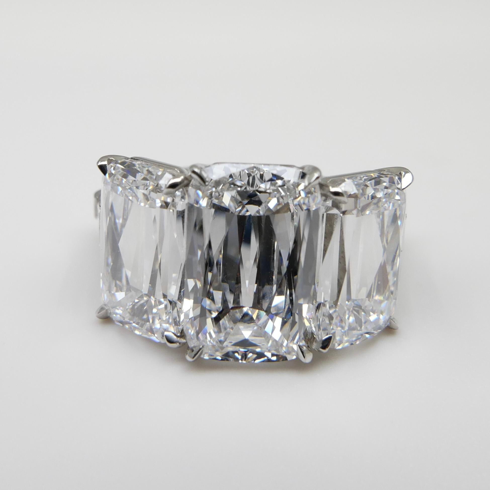 Contemporary Important GIA Certified D IF Ashoka Diamond Cocktail Ring, Exquisitely Matched