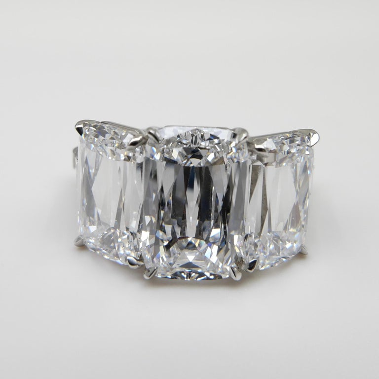 Women's Important GIA Certified D IF Ashoka Diamond Cocktail Ring, Exquisitely Matched For Sale