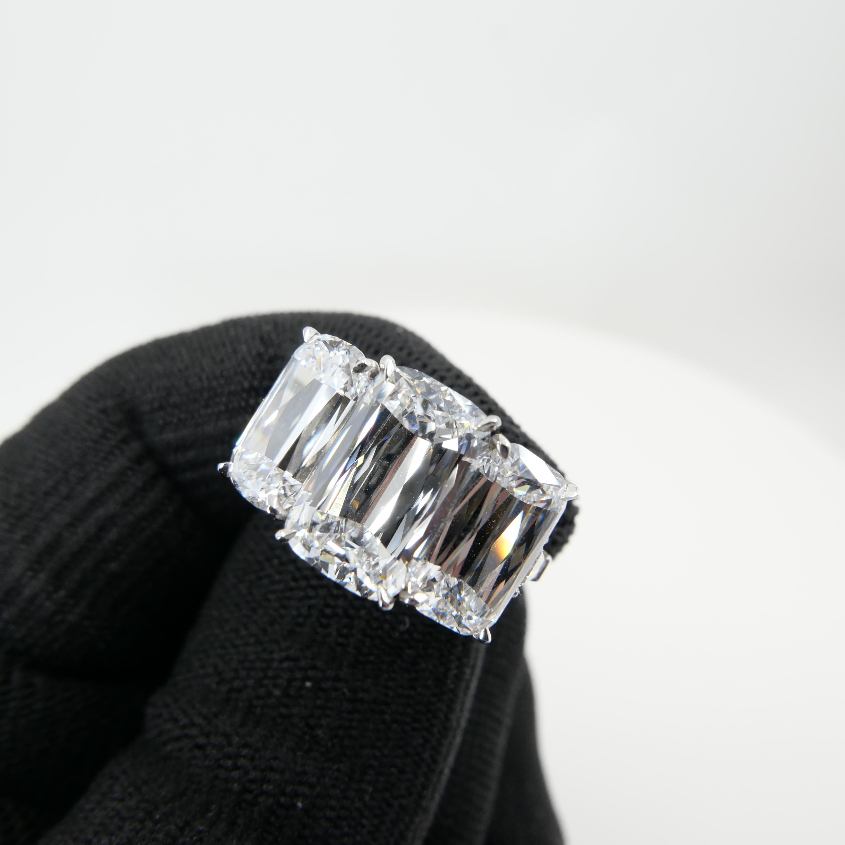 Important GIA Certified D IF Ashoka Diamond Cocktail Ring, Exquisitely Matched In New Condition In Hong Kong, HK
