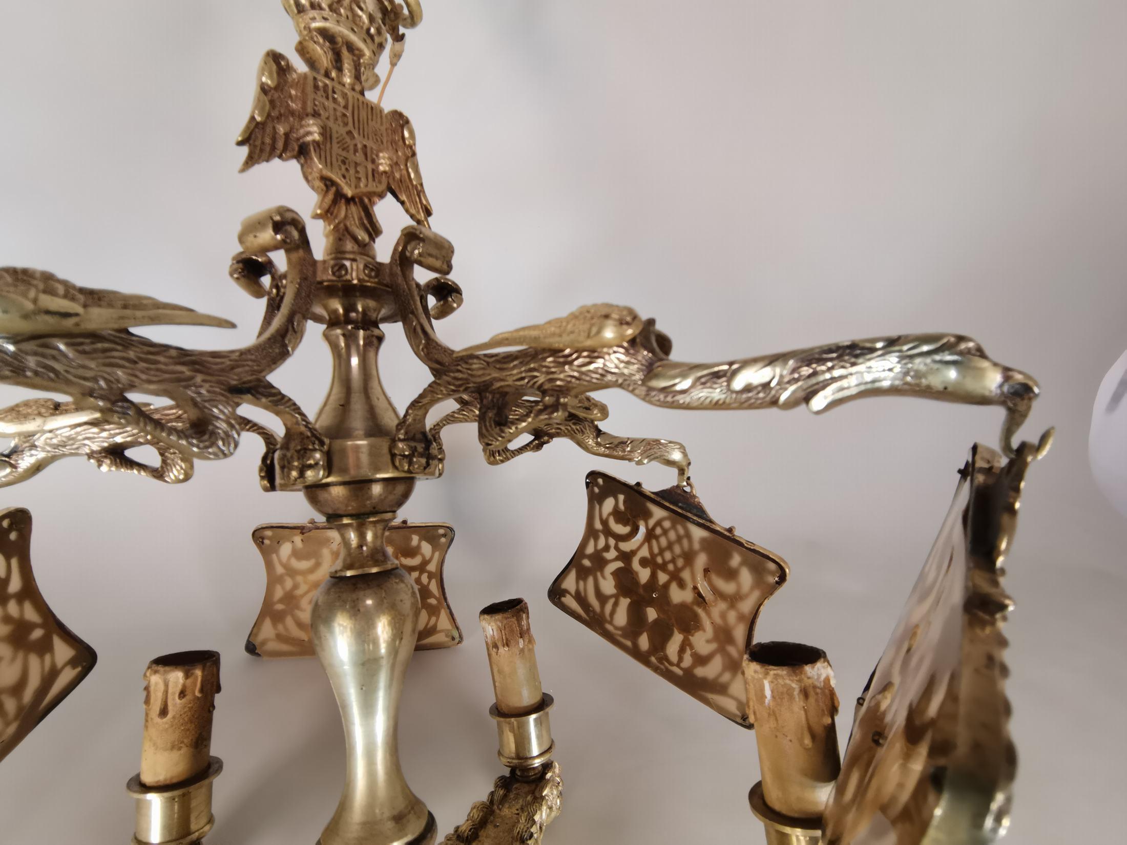 XIXe siècle Importante lampe en bronze doré du 19e siècle en vente