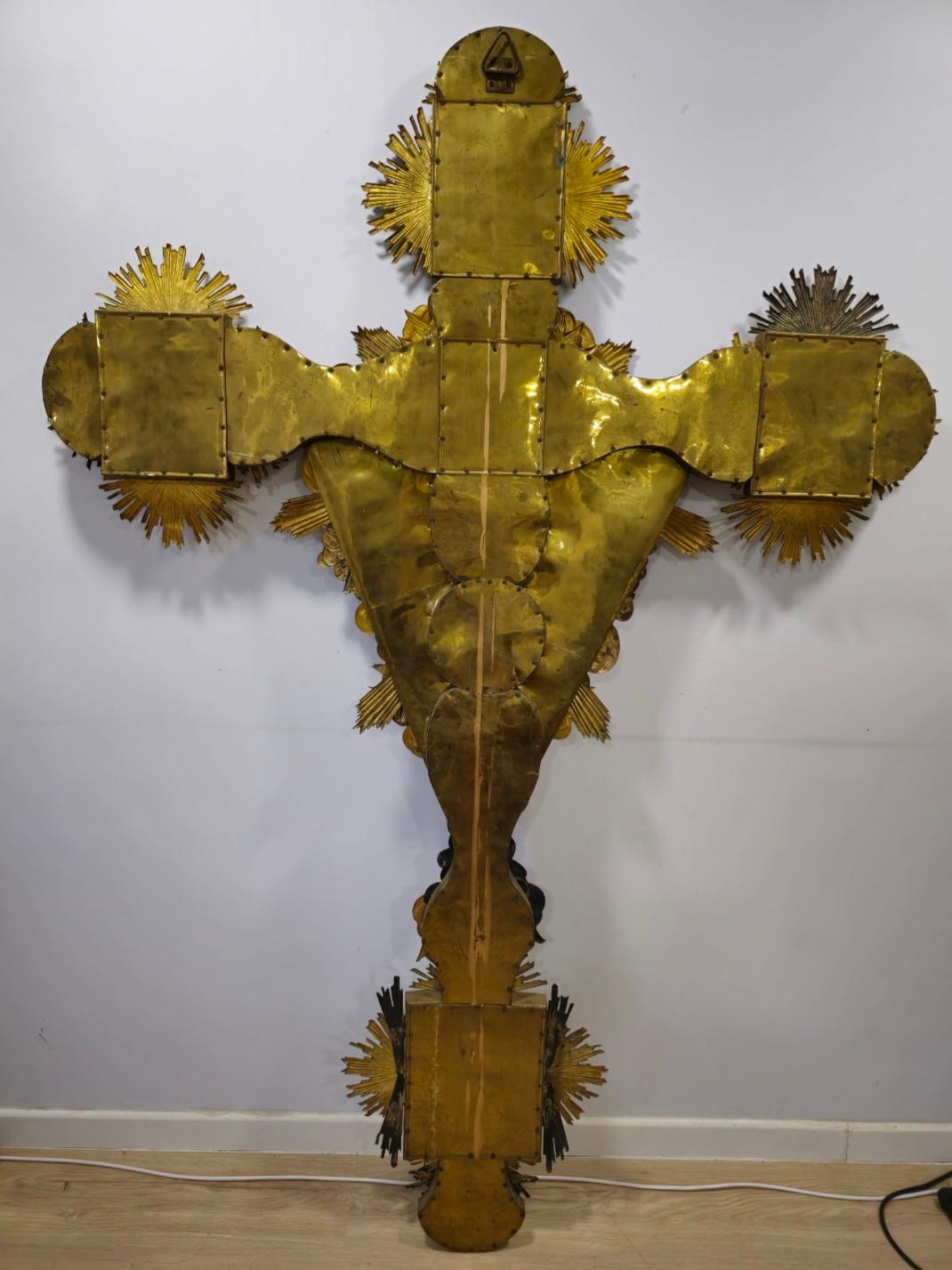 Importante croce ortodossa in argento dorato del XVIII secolo - Dimensioni 200x13 in vendita 5