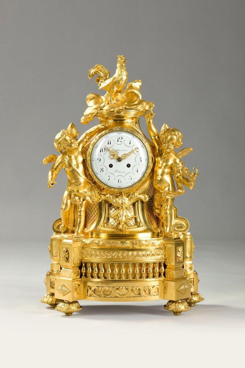 Important Gilt Bronze Clock In Good Condition In Saint-Ouen, FR