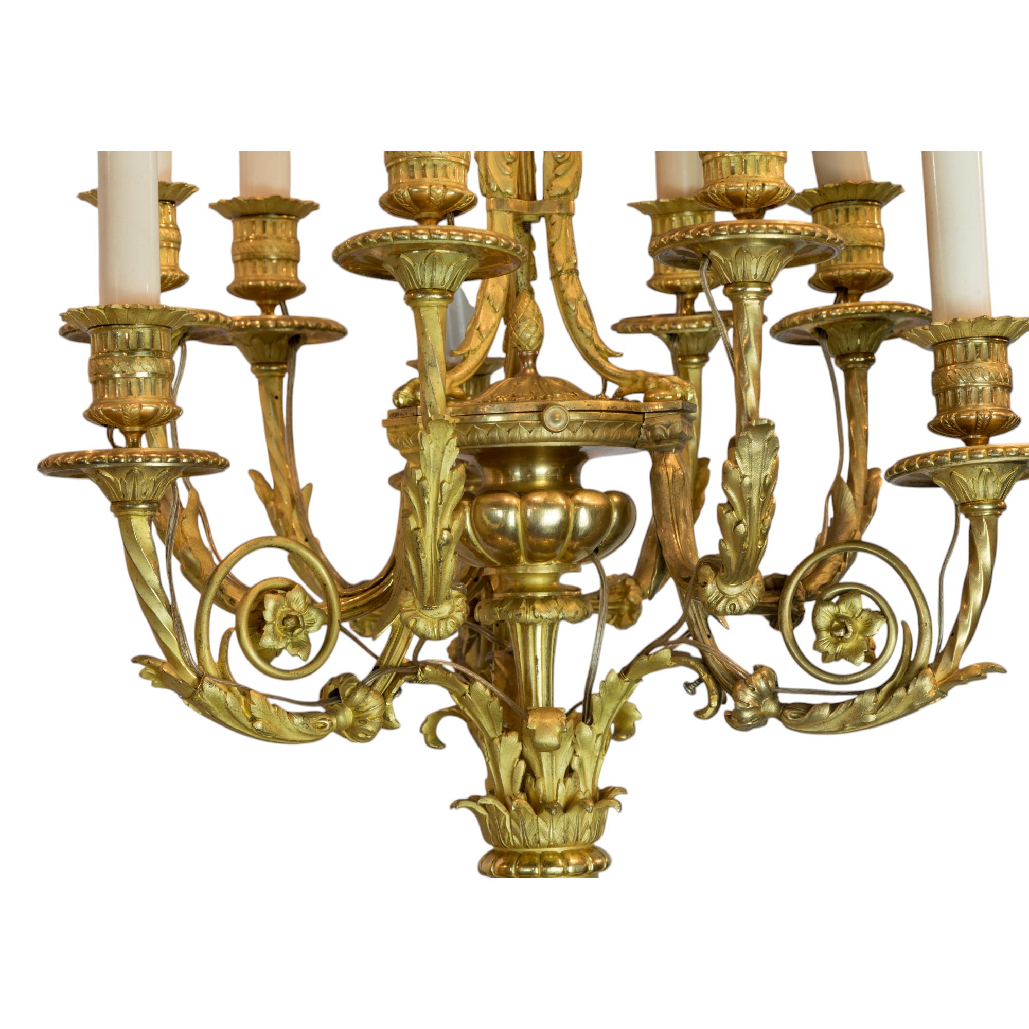 Important Gilt Bronze Clockset by Raingo Frères For Sale 2