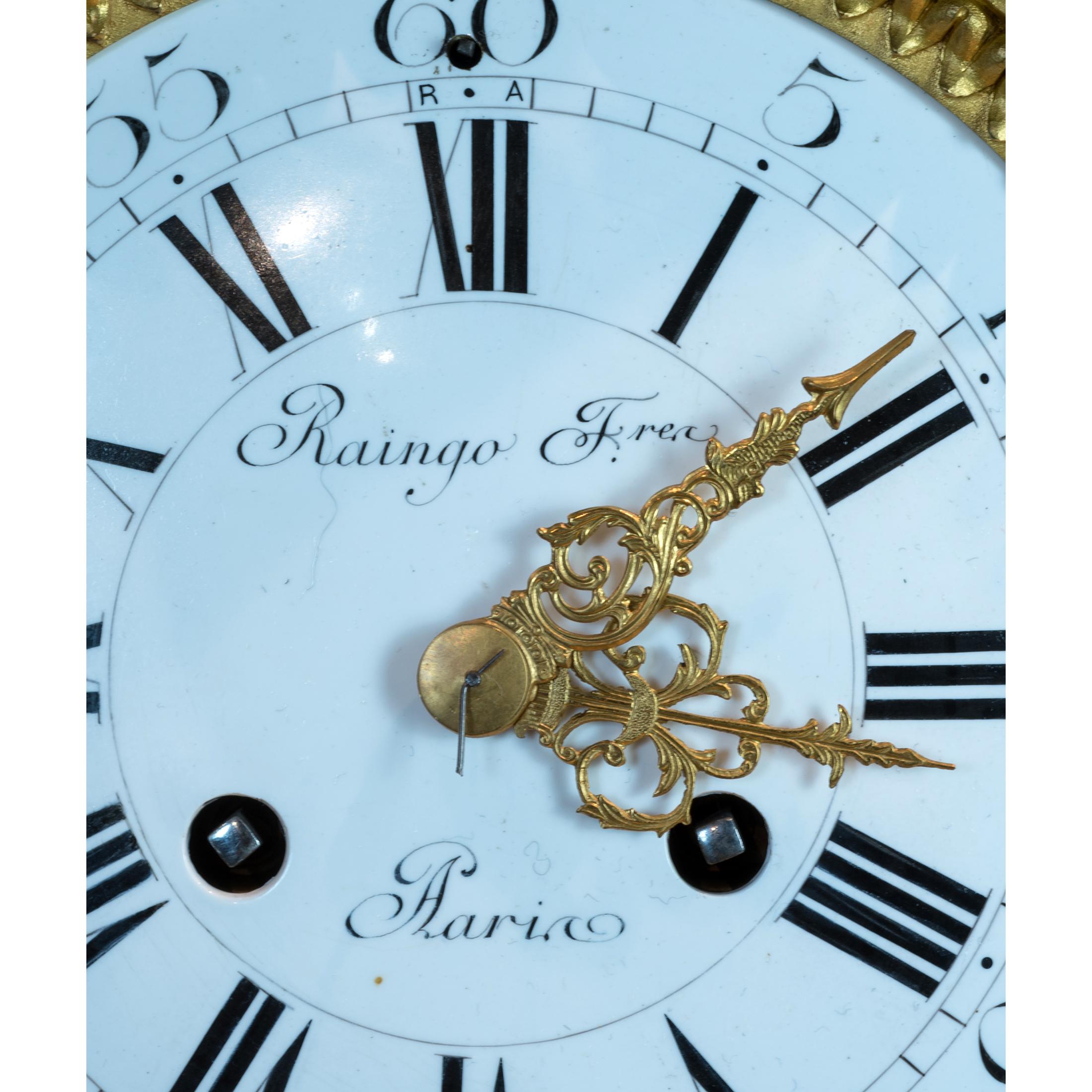 Important Gilt Bronze Clockset by Raingo Frères For Sale 4