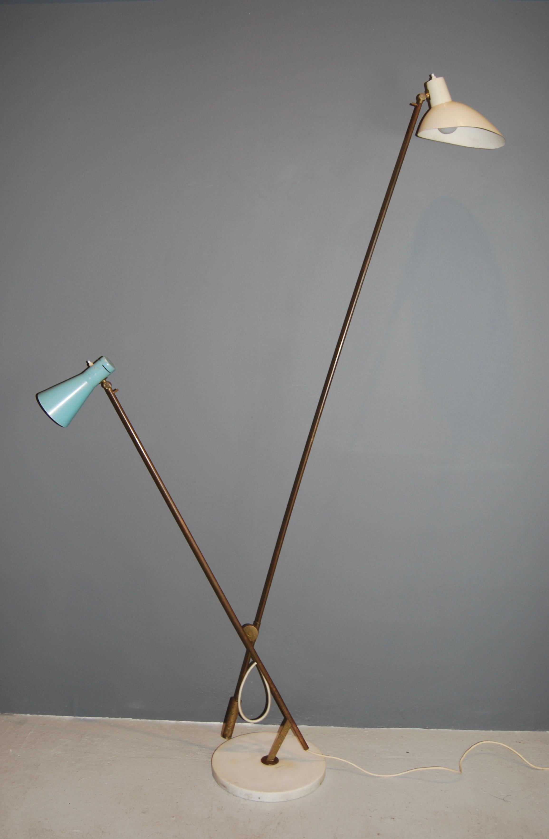 Mid-20th Century Vittoriano Vigano Important  Floor Lamp, model 1049 , ca 1951 