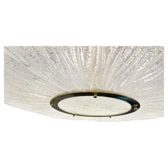 Important glass and brass chandelier, Venini circa 1960, one pair available