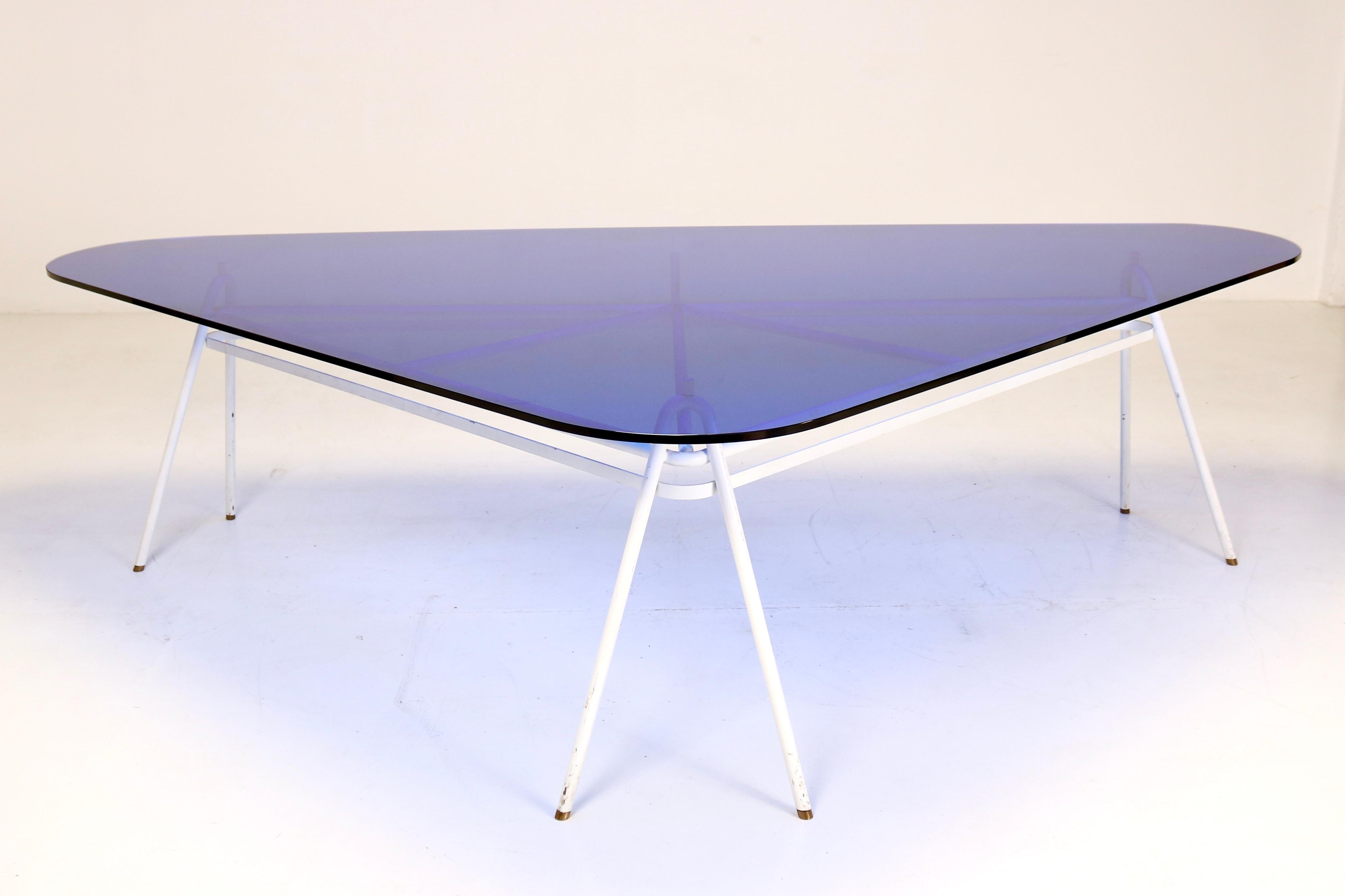 Important Glass Table in Blue by Guido Buratti, 1980s 2
