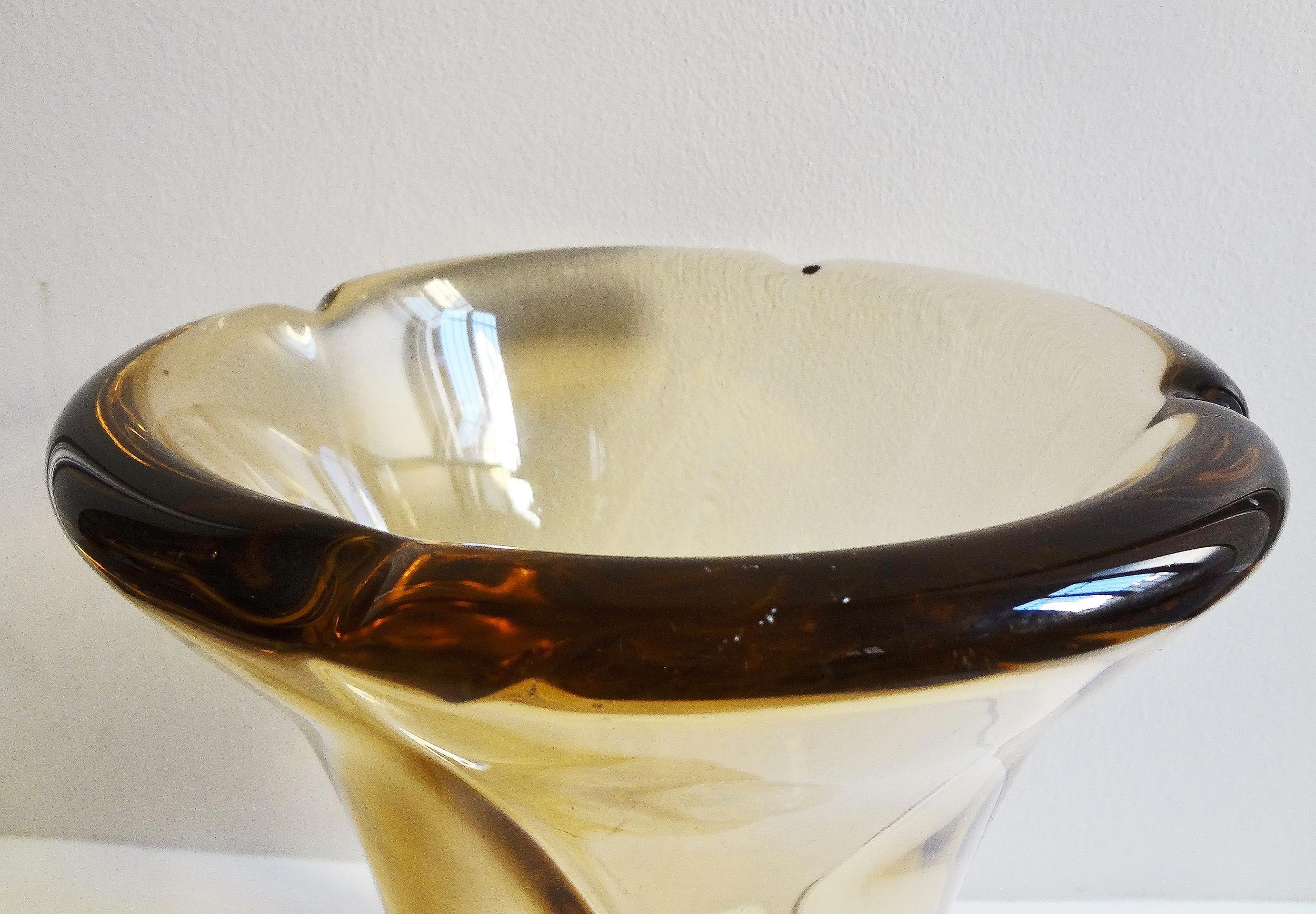 Mid-20th Century Important Glass Vase by DAUM, France, circa 1955 For Sale