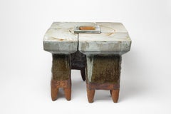 Important glazed ceramic table by Marie-Lucie Trinquand, 2025.