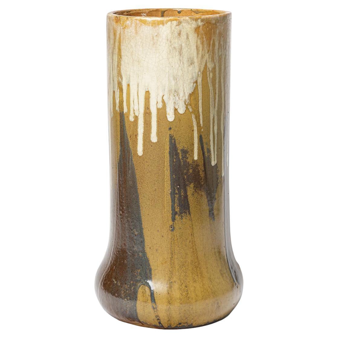 Important glazed stoneware vase by Charles Greber., circa 1910.