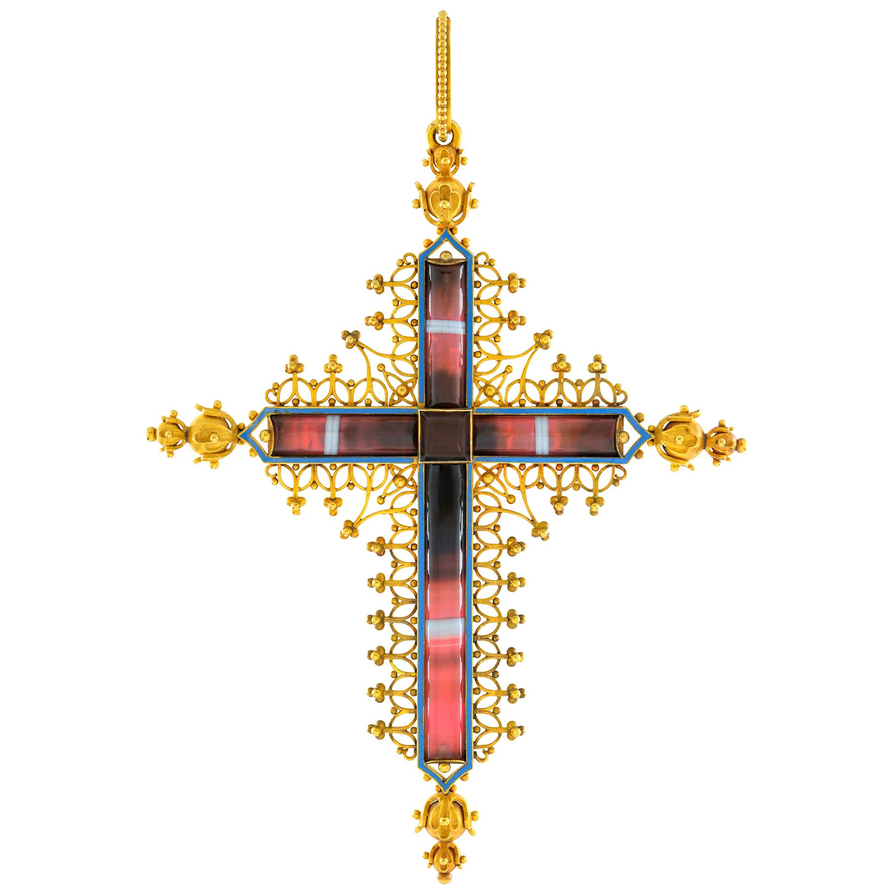 Important Gothic Revival Cross by Robert Phillips