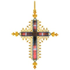 Antique Important Gothic Revival Cross by Robert Phillips