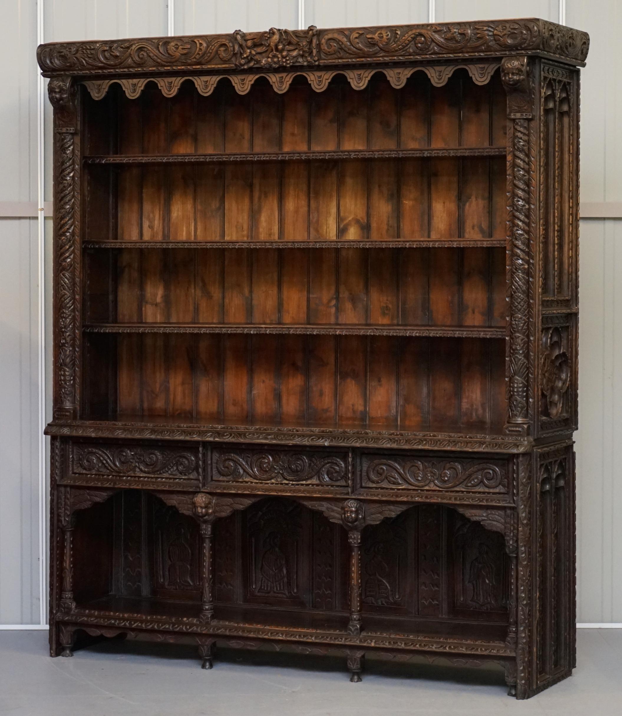victorian gothic bookcase