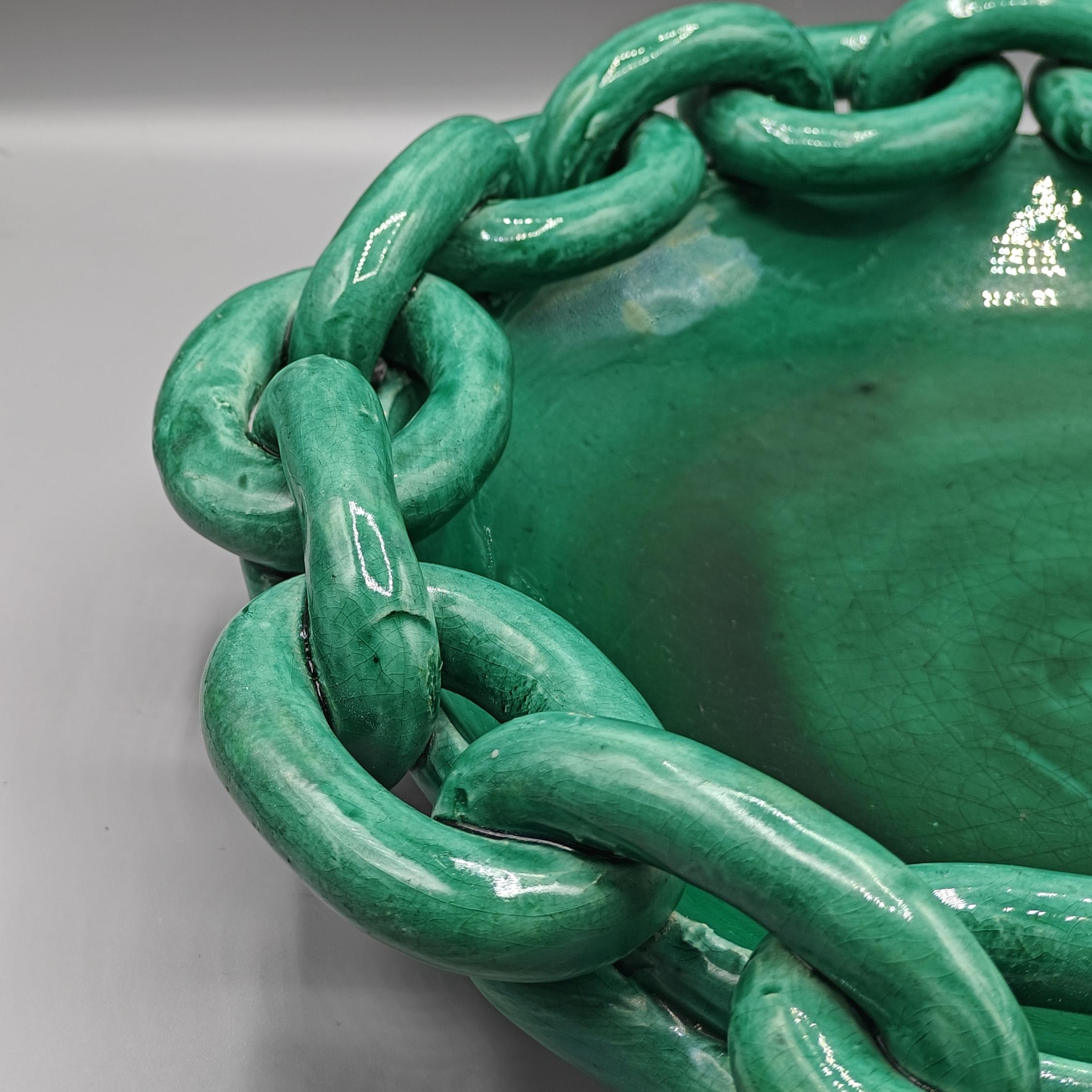 French Provincial Important green ceramic bowl from Vallauris