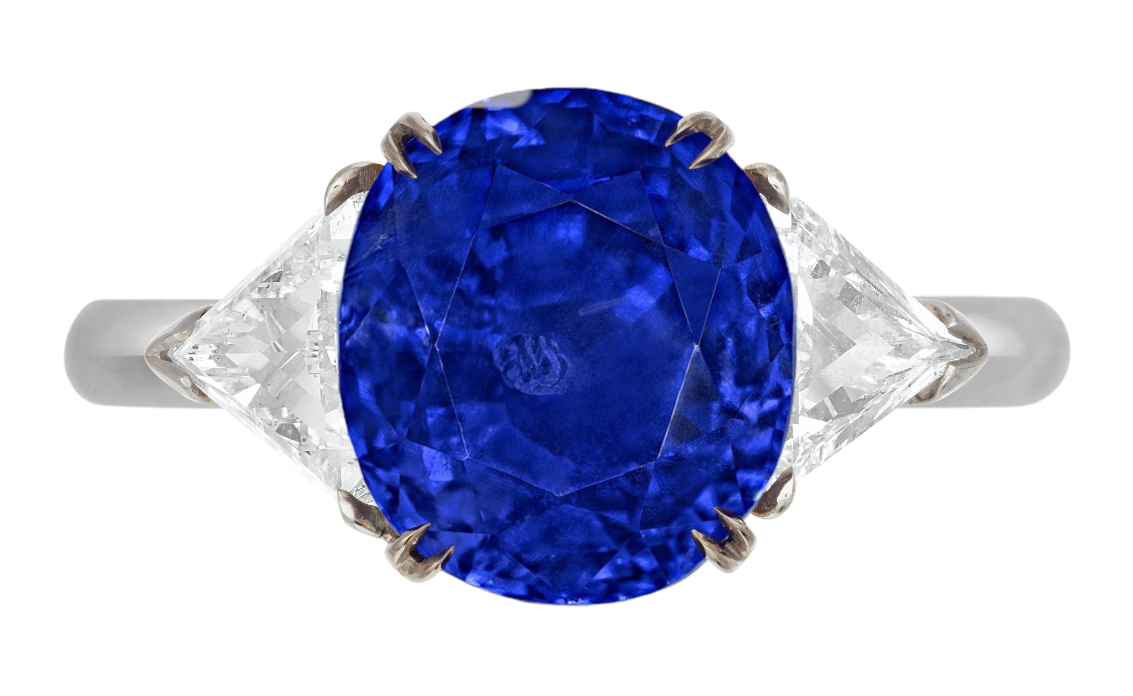 Antinori Fine Jewels is proud to offer this important sapphire and diamond ring, handmade in Italy and set in solid platinum

 It is a truly remarkable gem, all the more exceptional because it has been plucked from atop the high peaks of the