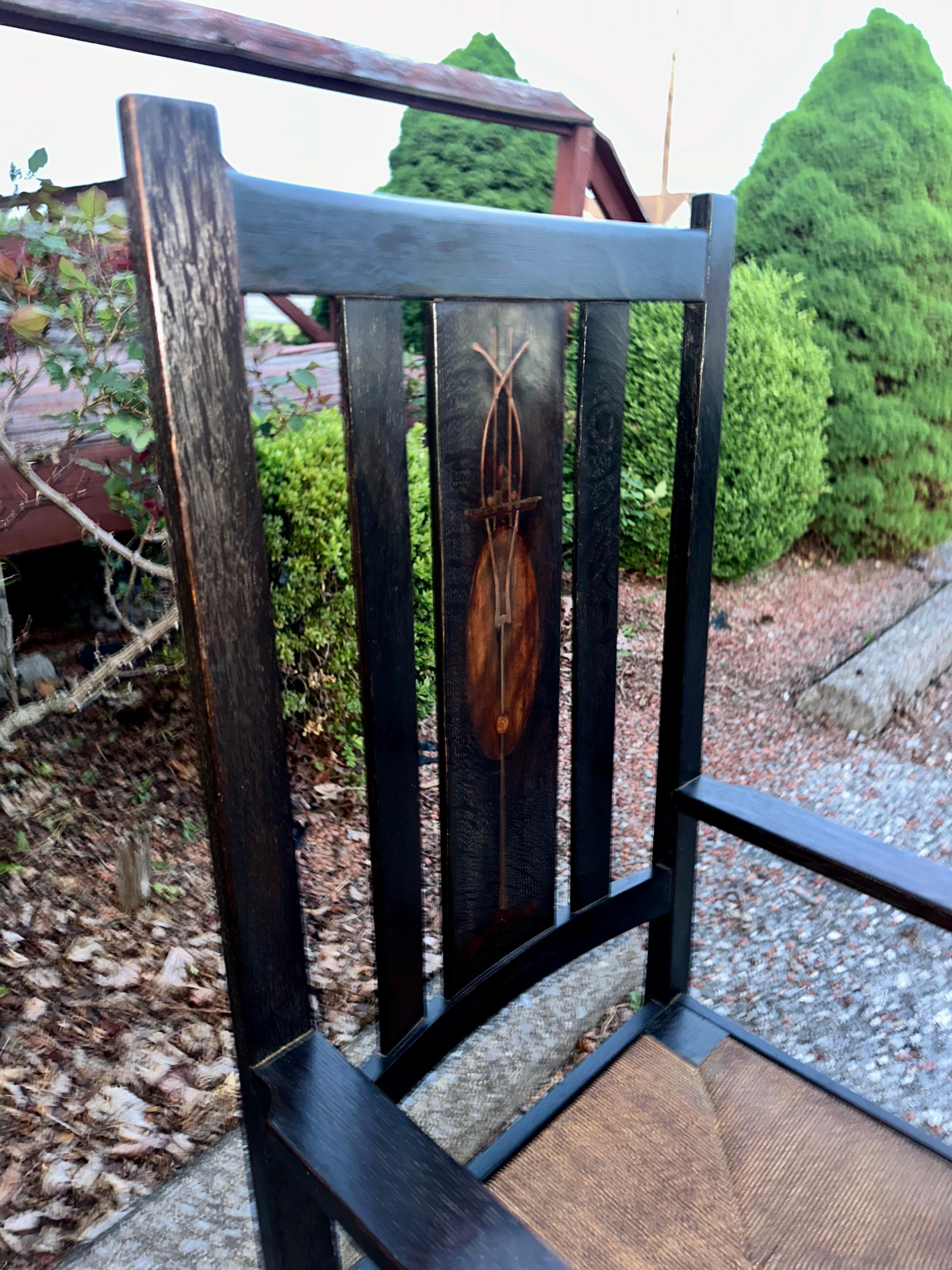 Importante sedia Gustav Stickley c, 1902 - Marcata! - Condizioni eccellenti in vendita 7