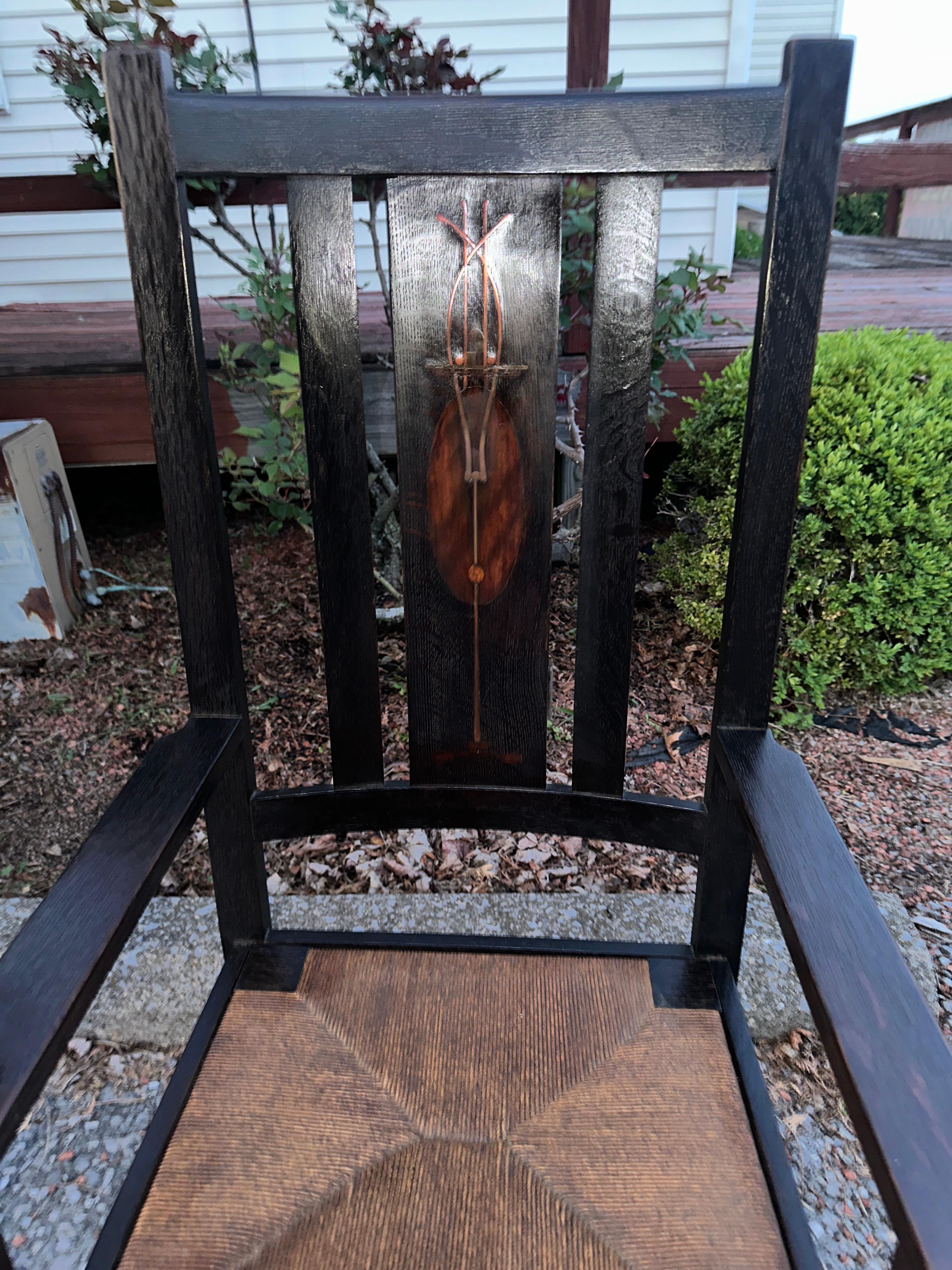 Importante sedia Gustav Stickley c, 1902 - Marcata! - Condizioni eccellenti in vendita 8
