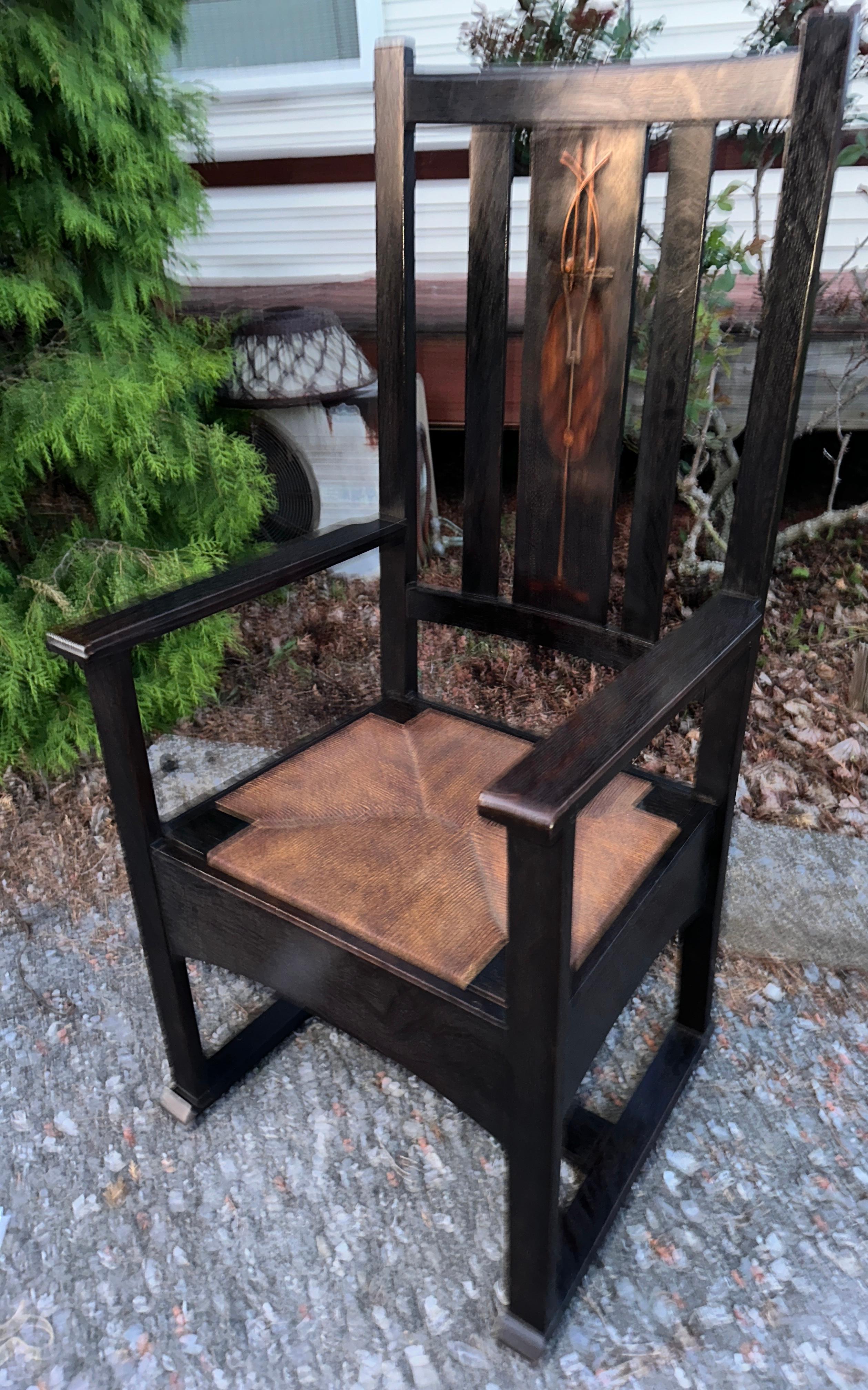 Importante sedia Gustav Stickley c, 1902 - Marcata! - Condizioni eccellenti in vendita 10