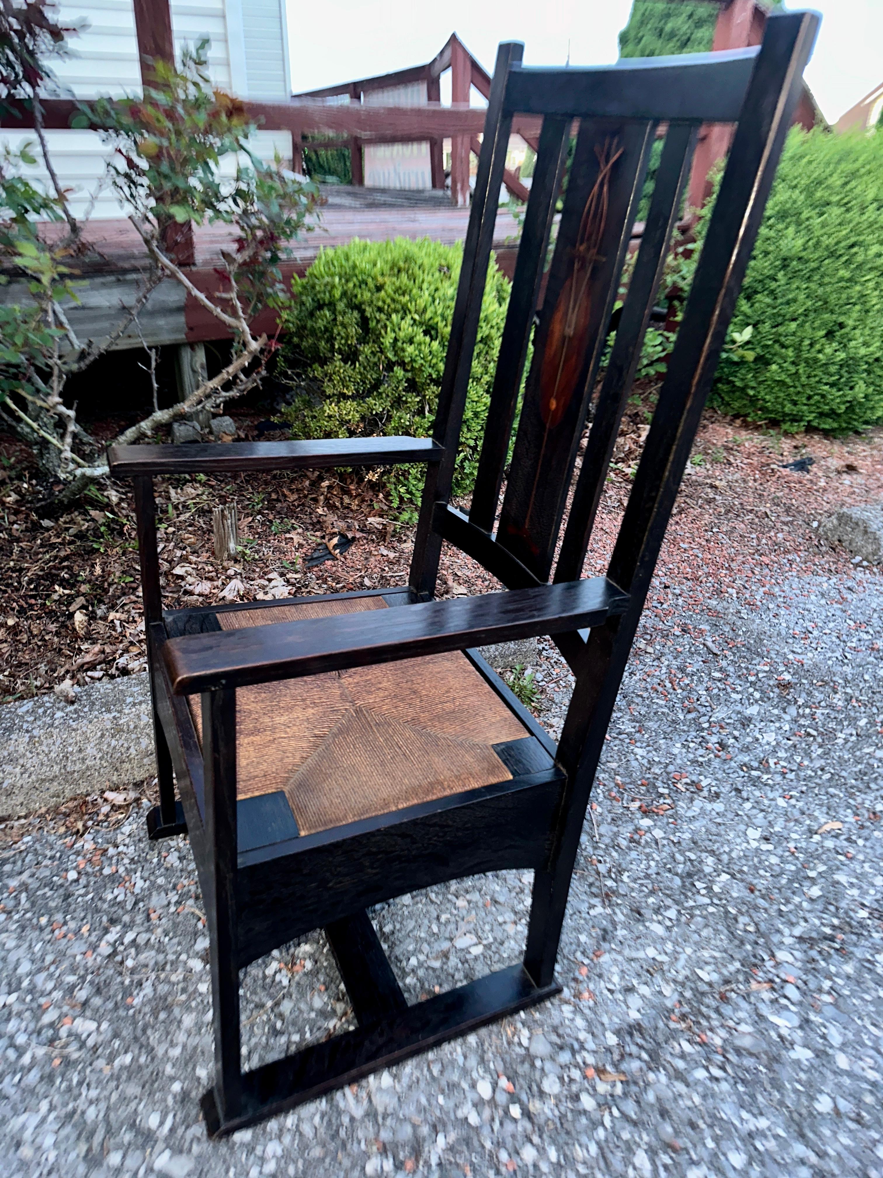 Importante sedia Gustav Stickley c, 1902 - Marcata! - Condizioni eccellenti in vendita 12