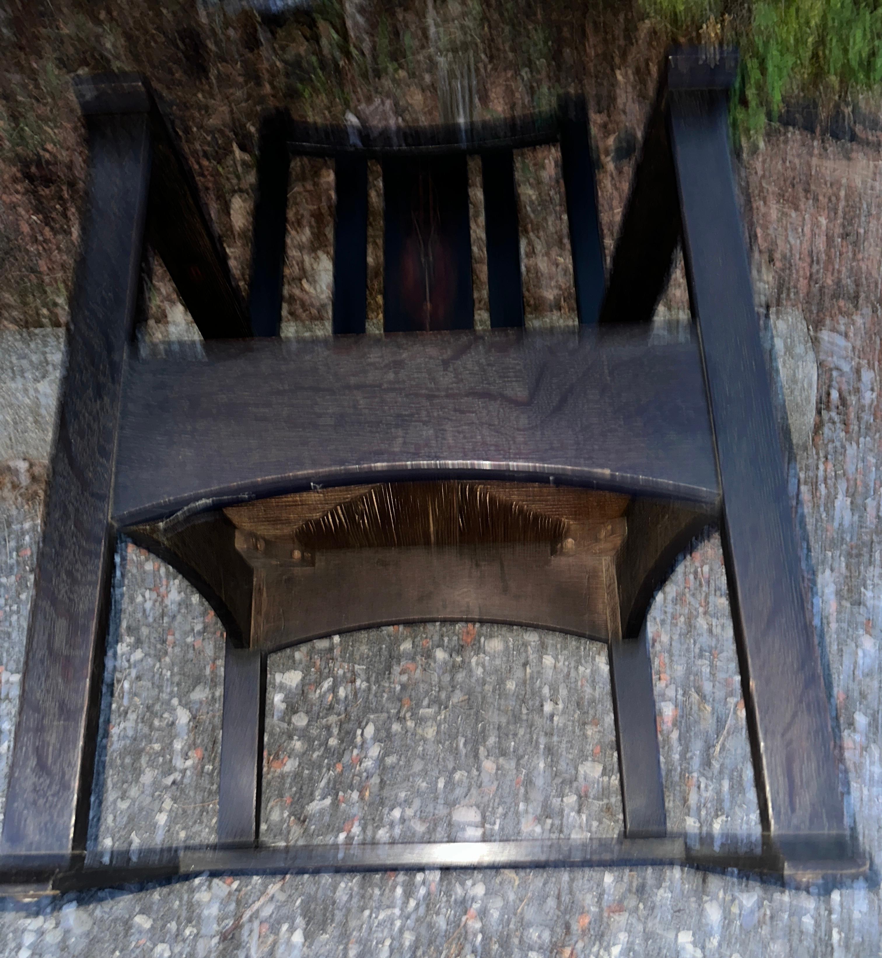 Quercia Importante sedia Gustav Stickley c, 1902 - Marcata! - Condizioni eccellenti in vendita