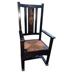 Importante sedia Gustav Stickley c, 1902 - Marcata! - Condizioni eccellenti
