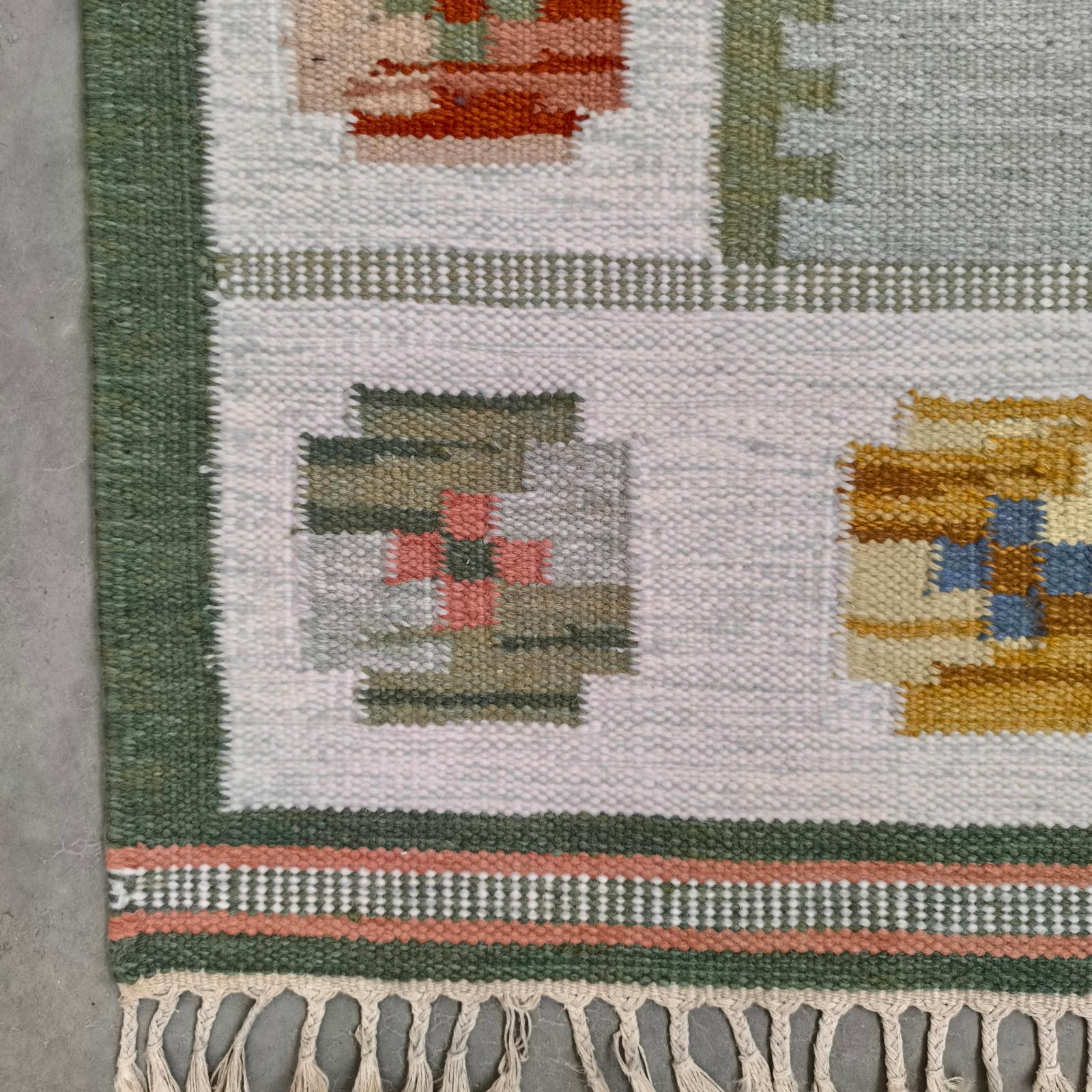 Important modèle historique de kilim suédois 