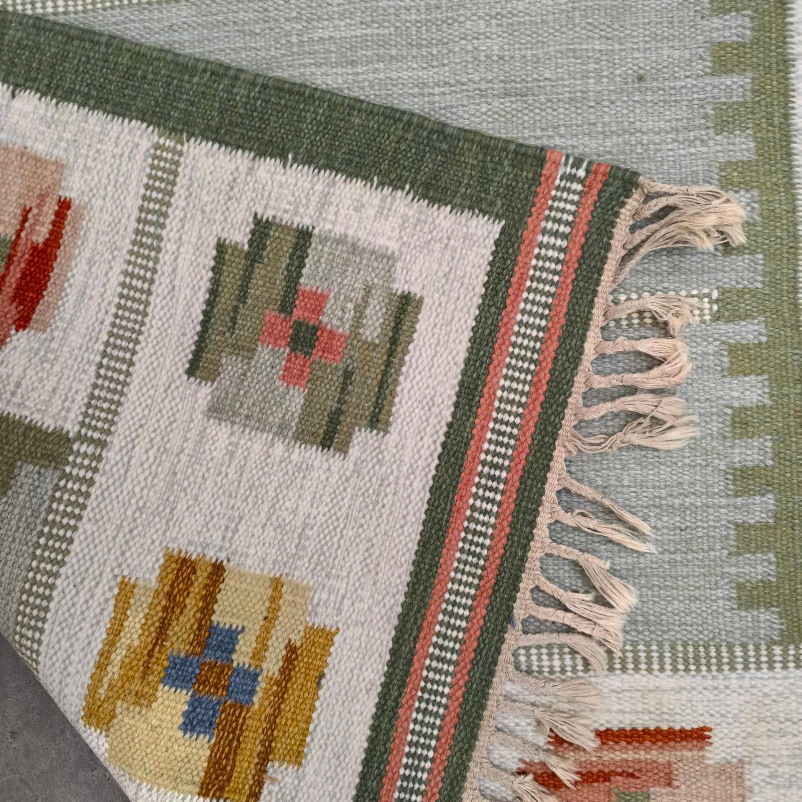 Important modèle historique de kilim suédois 