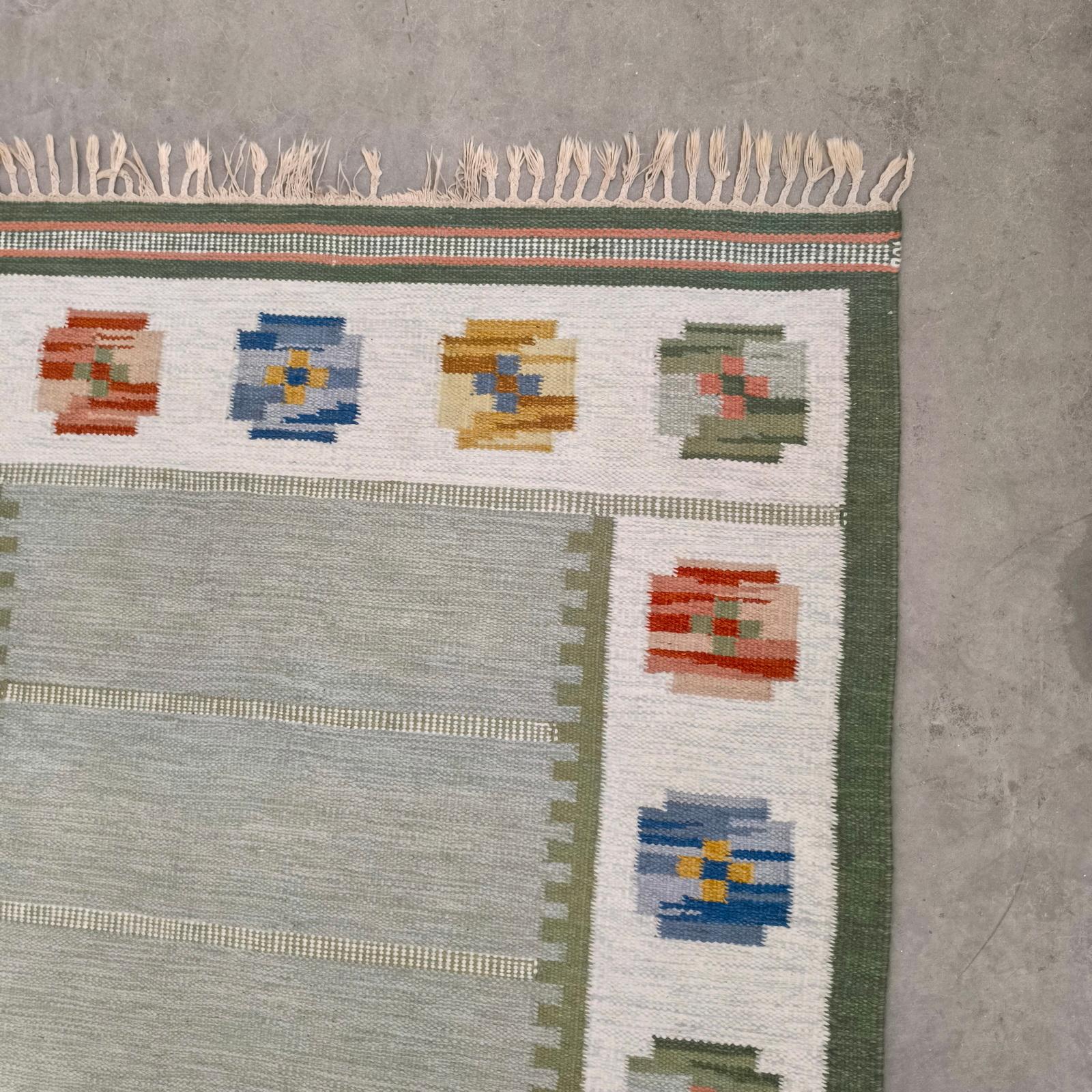 Important modèle historique de kilim suédois 