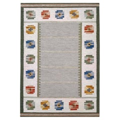 Importante kilim storico svedese modello 
Gripsholm
 per Strehög