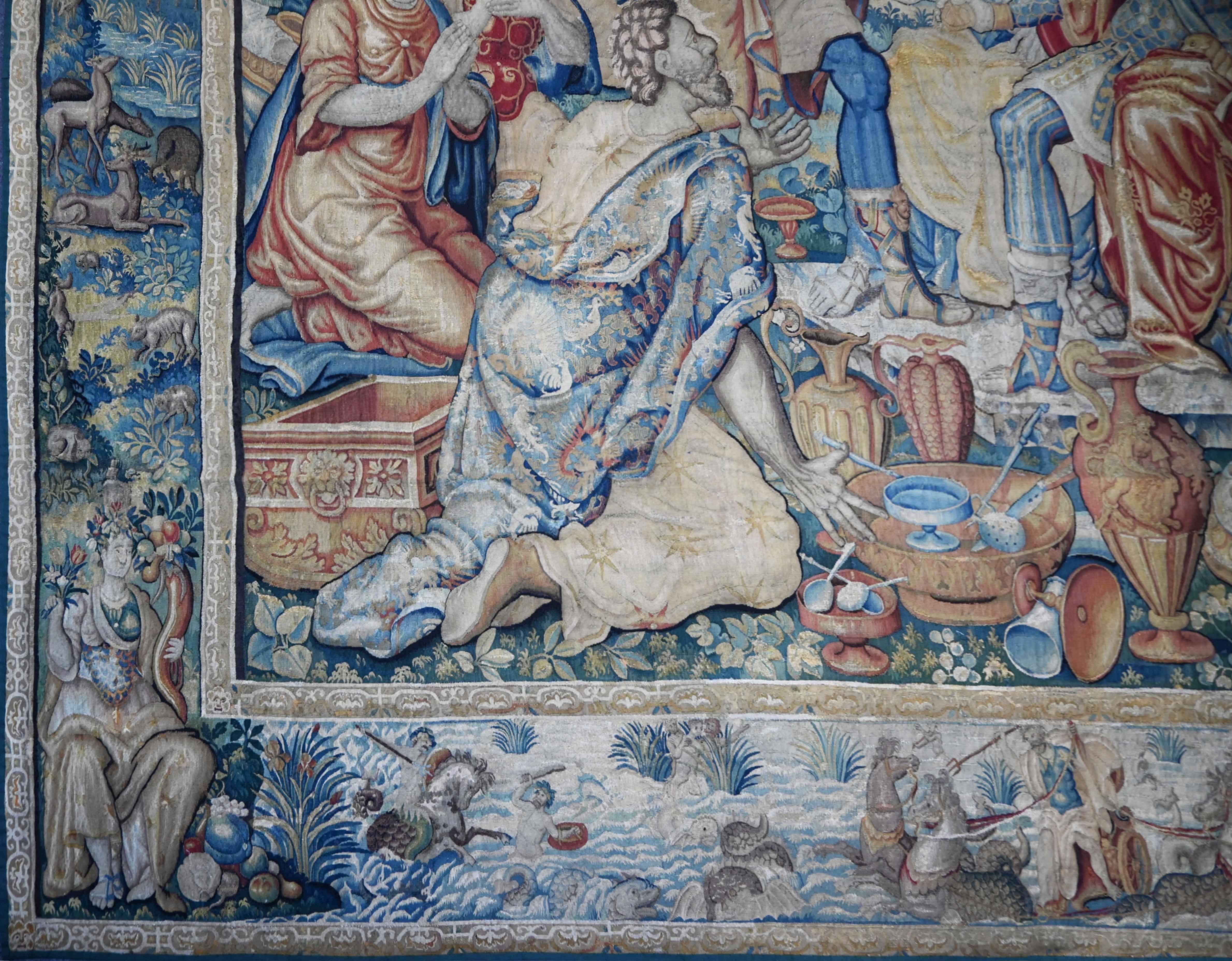 Importante arazzo storico Bruxelles - Ciro il Grande - 17° secolo - n. 1534 in vendita 2