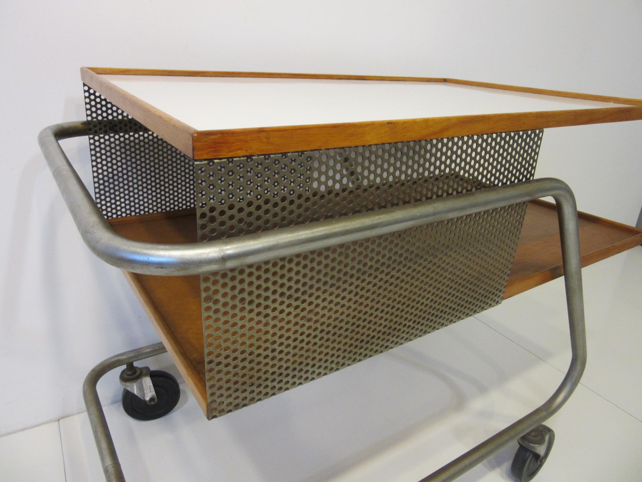 Mid-Century Modern Important Bar Cart Industrial Styled by Franziska & James Hosken