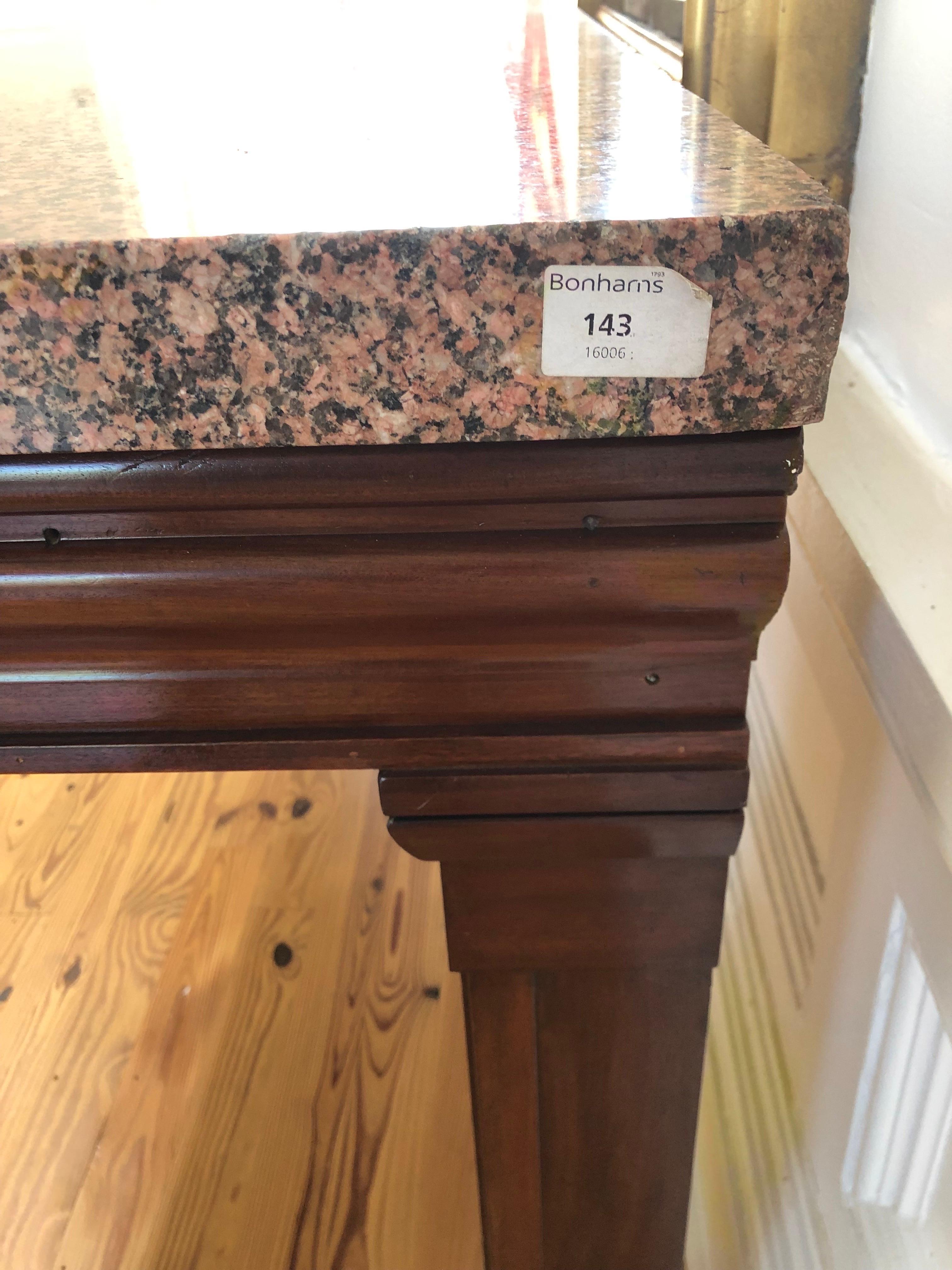 Important Irish Georgian Carved Mahogany Granite Slab Console / Hall Table For Sale 9