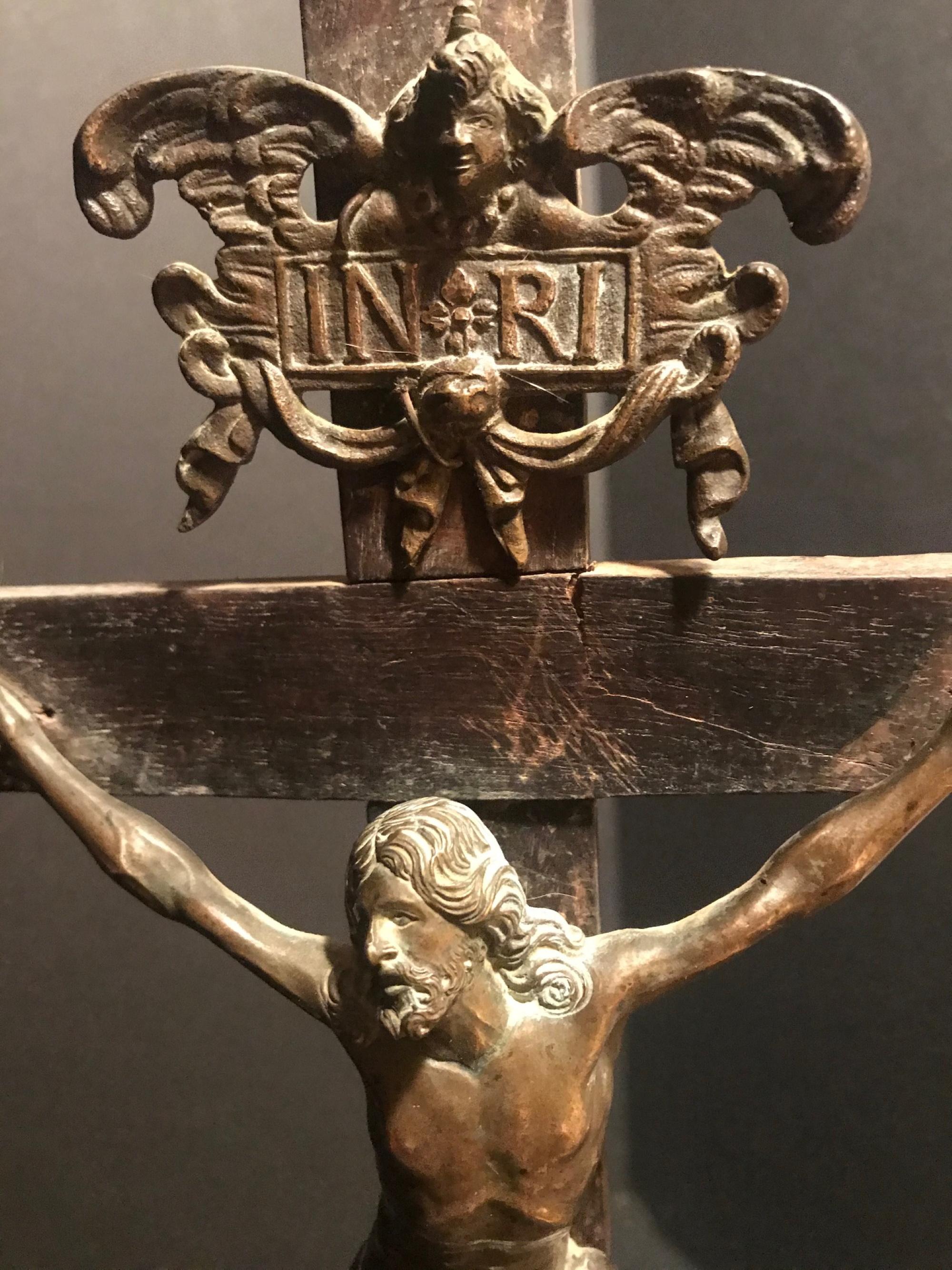 Important Italian Bronze Crucifix after Giambologna, Florence, 1529-1608 1