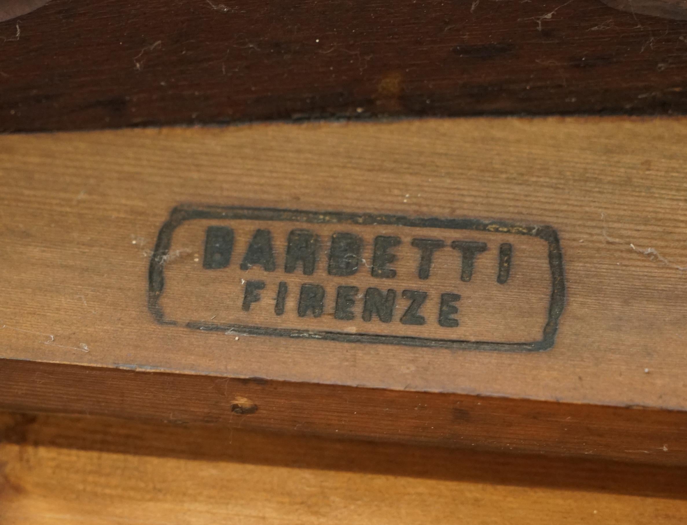 We are delighted to offer for sale this very rare and extremely important hand carved walnut fully stamped library table by Angiolo Barbetti of Firenze

What a find… this table is by one of the finest Italian carvers of all time, dating to circa