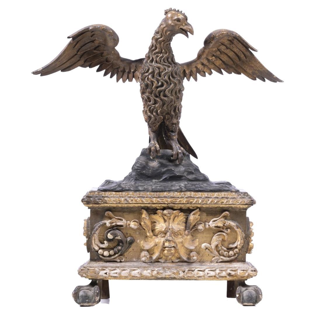 IMPORTANTE ÁGUILA IMPERIAL ITALIANA  siglo XVII