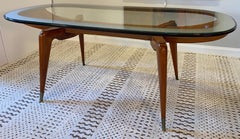 Important Italian Mid-Century Dining Table with 6 Chairs by Paolo Buffa