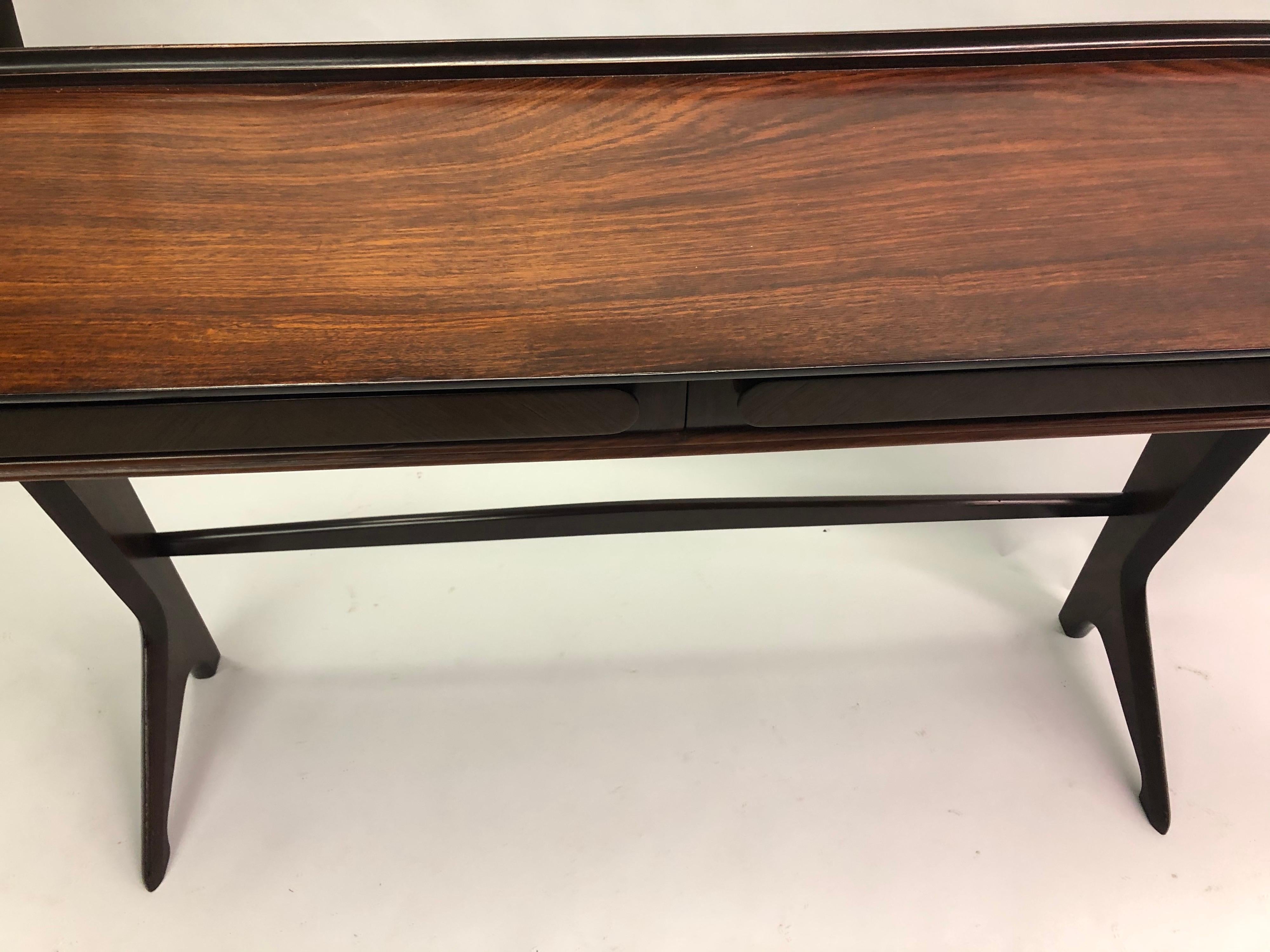 Rare and Important Italian Mid-Century Modern Rosewood Console by Ico Parisi 12