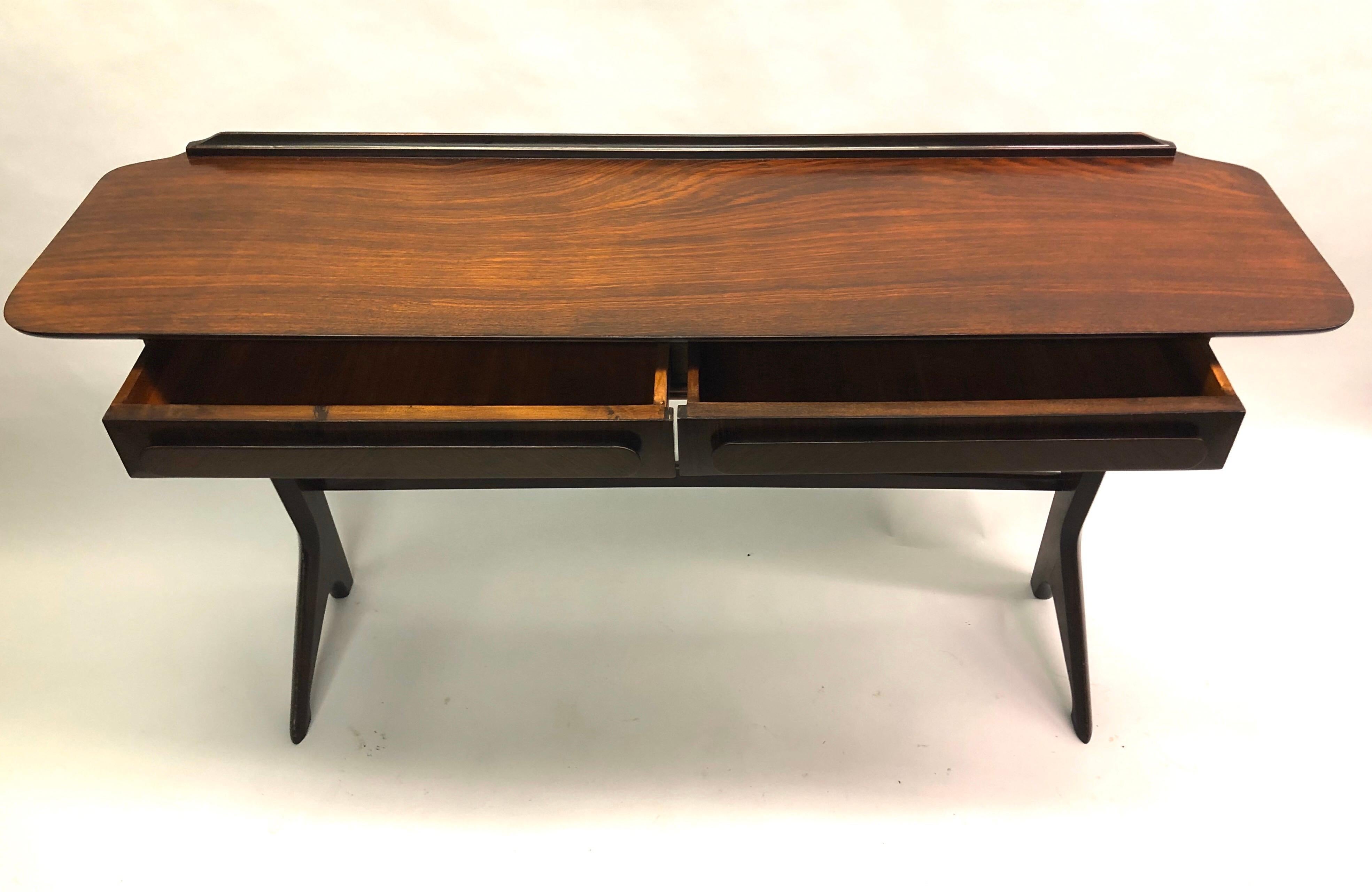 Rare and Important Italian Mid-Century Modern Rosewood Console by Ico Parisi 4