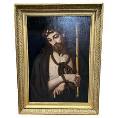 Important Italian School Andrea Solario 18th century " Christ with Reed "