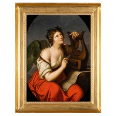 Important Italian School End 18th Century "Allegory of Poetry "