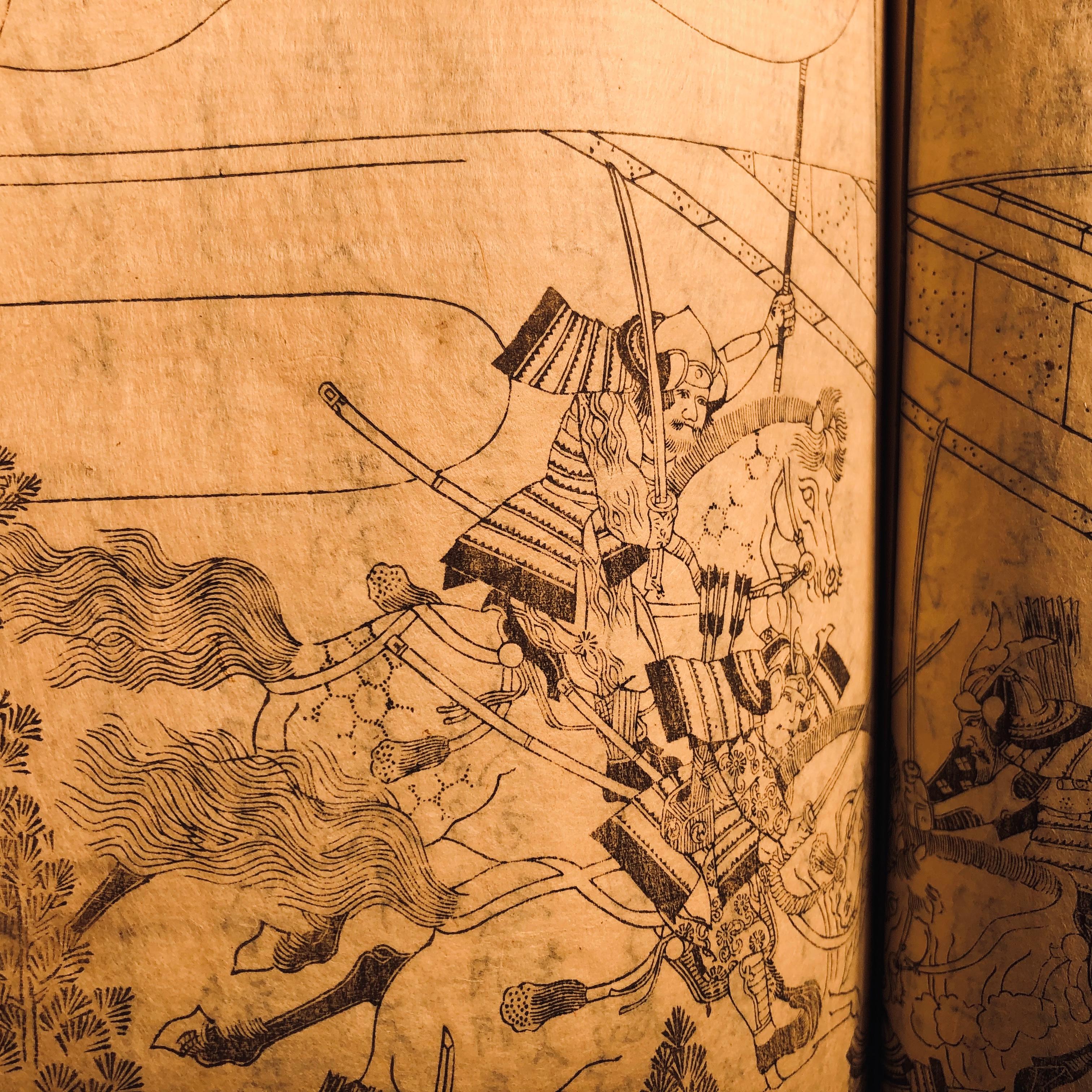 Important Japan Samurai Antique Woodblock Complete Book Set, 100 Prints, 1843  1