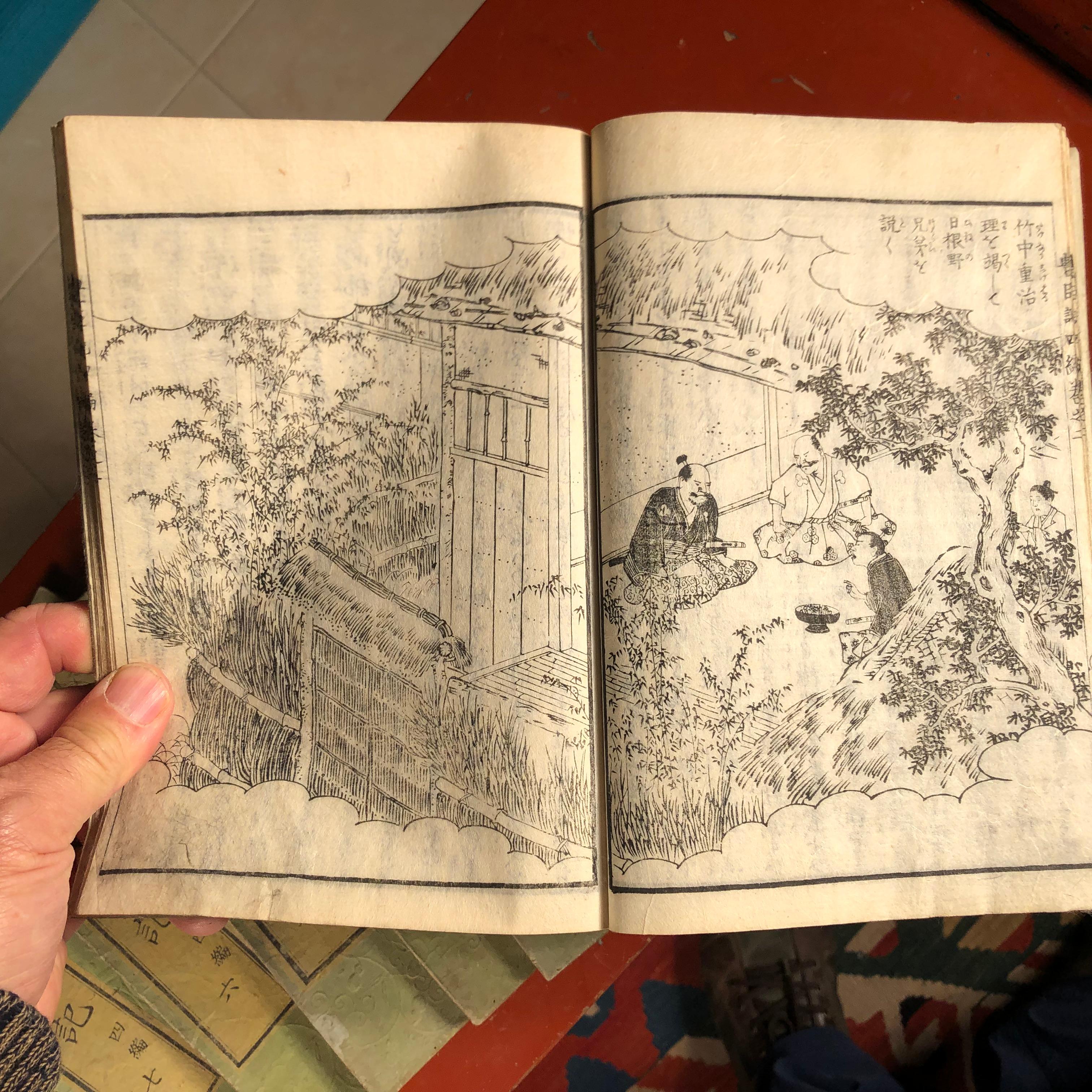 Important Japan Samurai Antique Woodblock  Book Set 132 Prints 1857  In Good Condition In South Burlington, VT