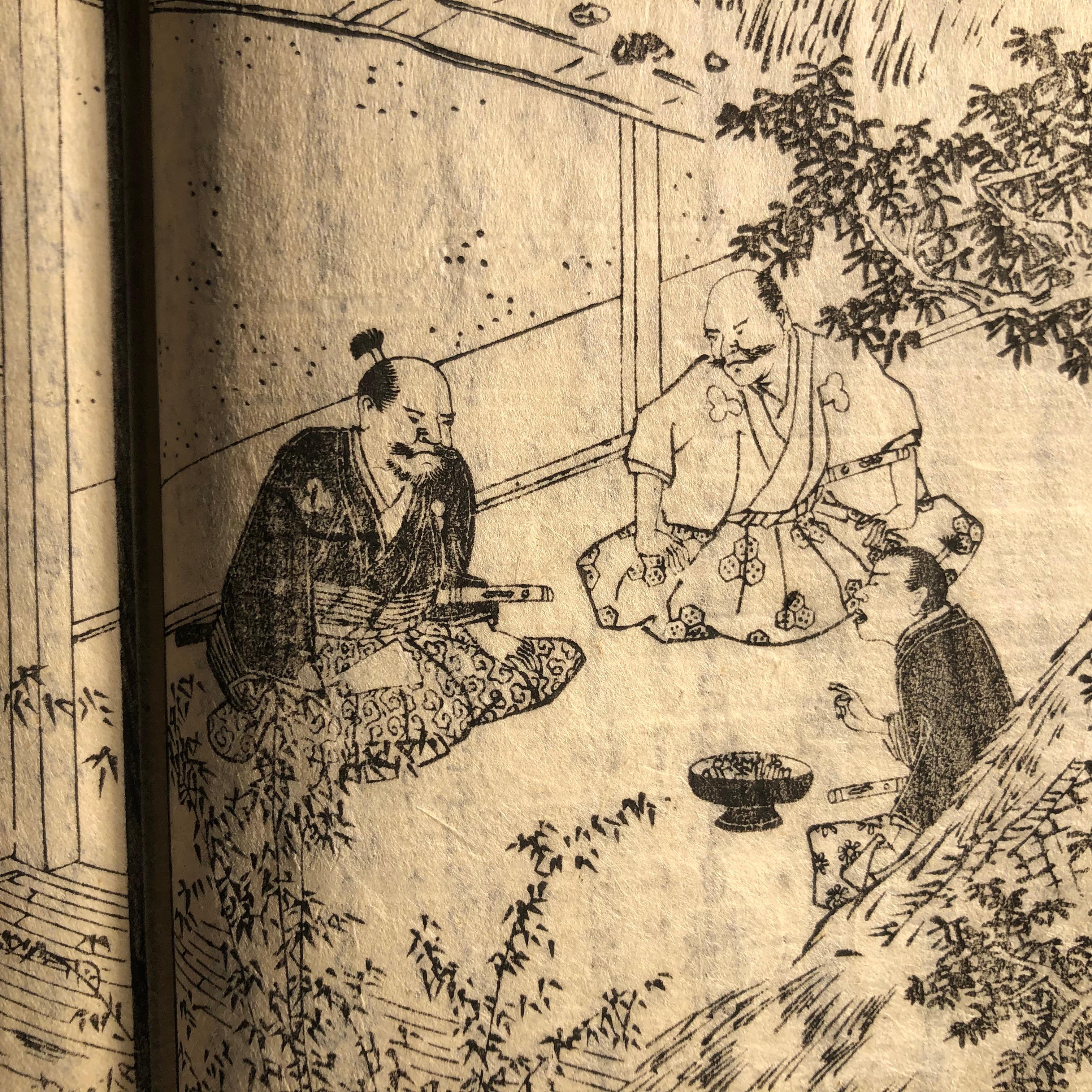 19th Century Important Japan Samurai Antique Woodblock  Book Set 132 Prints 1857 