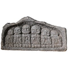 Important Japanese Antique Six Jizo Spiritual Holy Guardian Garden Ornament