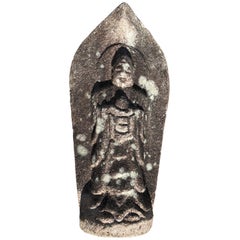 Wichtige japanische antike spirituelle Wächter Jizo halten Trank Schüssel:: 1840