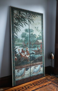 Important Joseph Dufour Pacific Wallpaper Panel Screen - Captain Cook