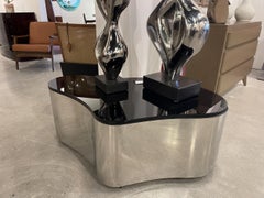 Important Karl Springer Polished Stainless Freeform Table