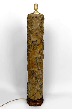 Important Lamp, Antique Victorian Industrial Ink Roller, Late 19th Century